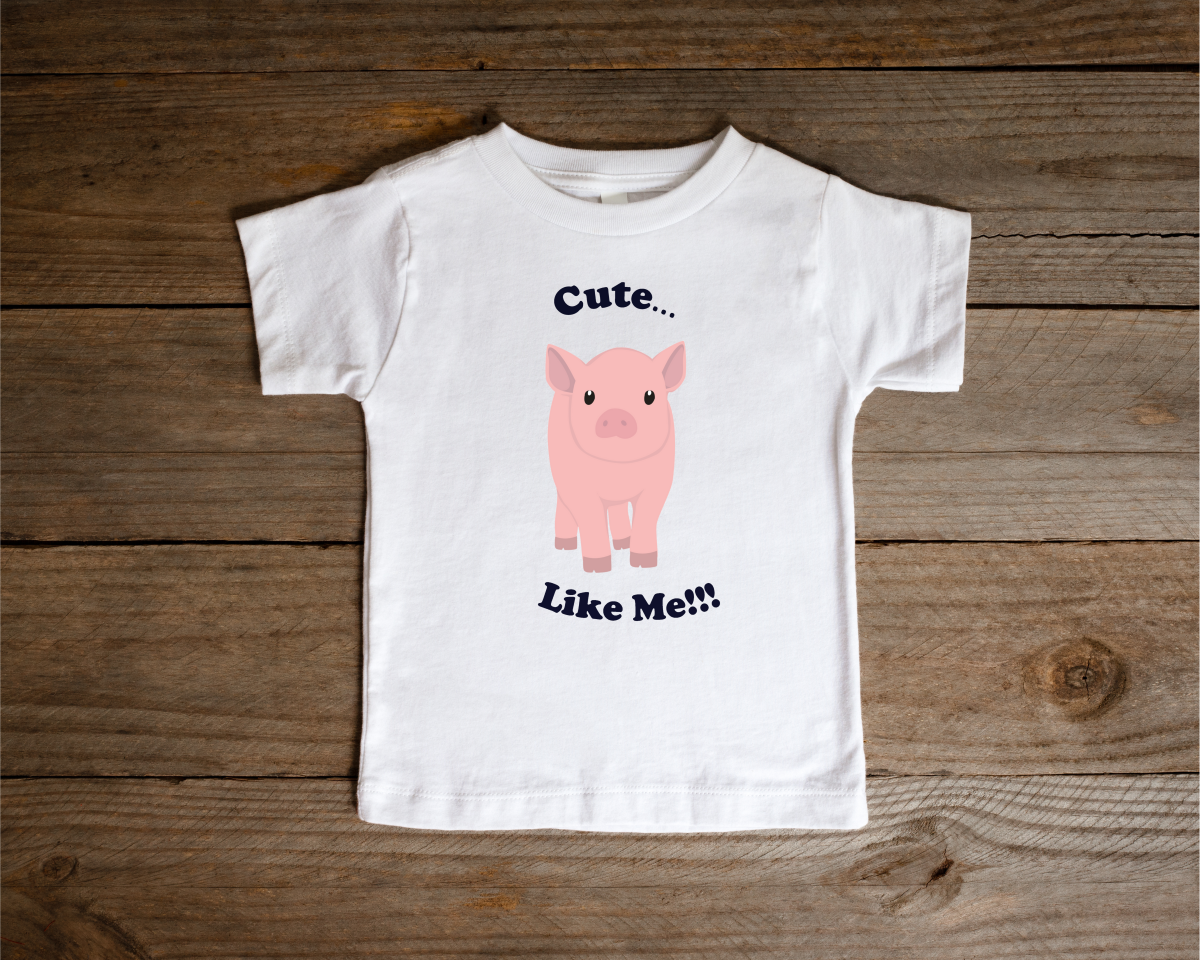 Cute...LikeMe!!! Kids T-shirt with piggy